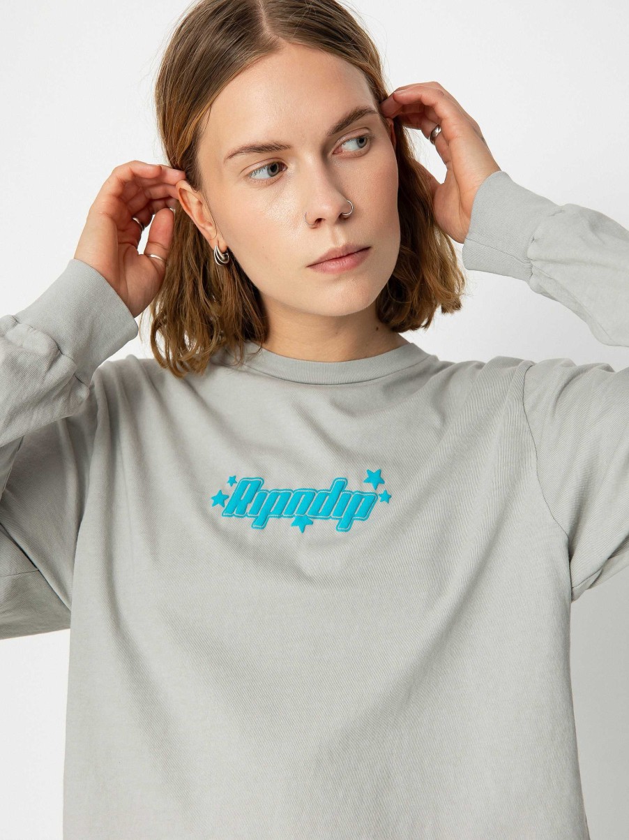 Clothing RipNDip Longsleeves | Ripndip Kawaii Nerm Cropped Longsleeve Wmn Grey