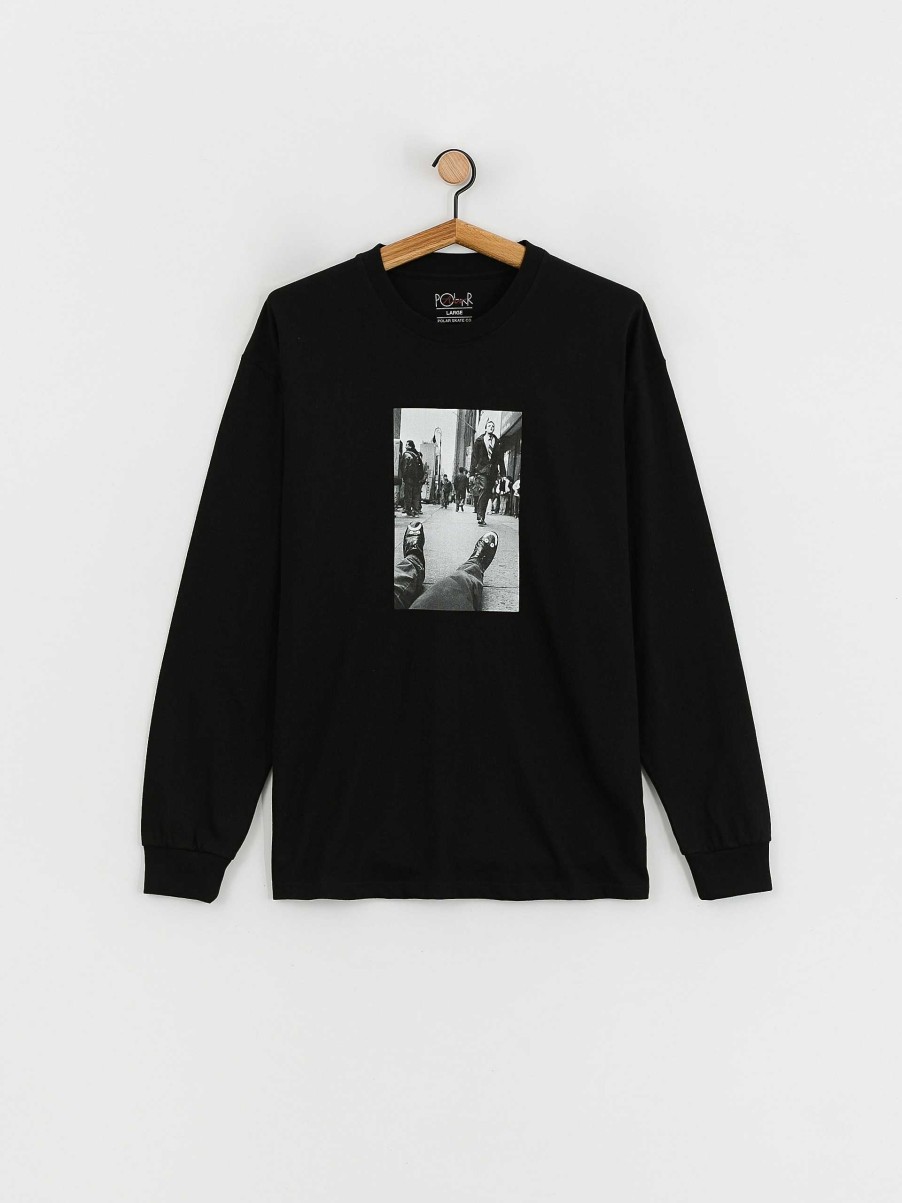 Clothing Polar Skate Longsleeves | Polar Skate Happy Sad Longsleeve Black