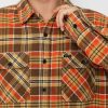 Clothing Brixton Shirts | Brixton Bowery Heavy Weight Ls Shirt Brown