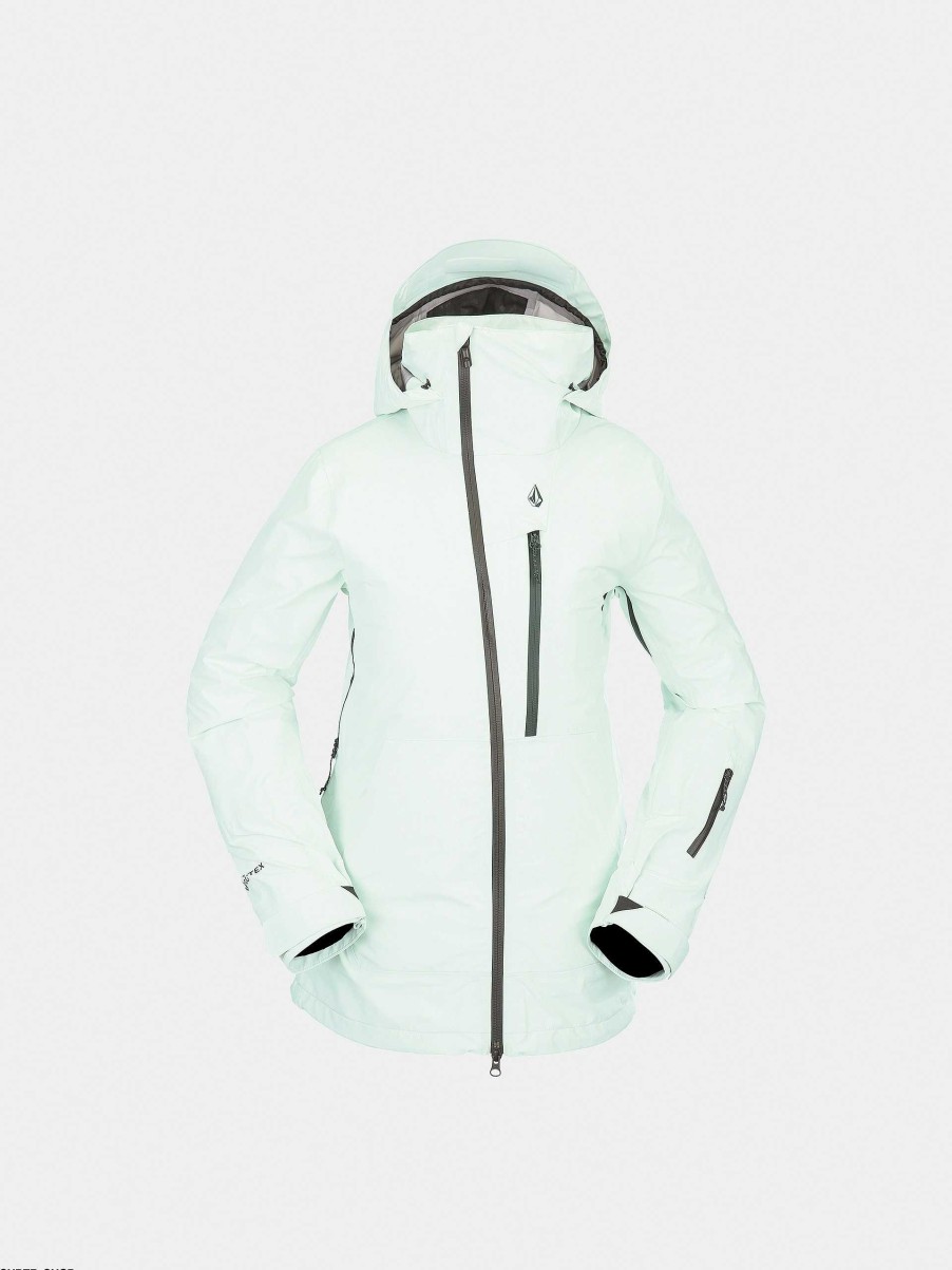 Clothing Volcom Snowboard Jackets | Womens Volcom Nya Tds Inf Gore Tex Snowboard Jacket Green