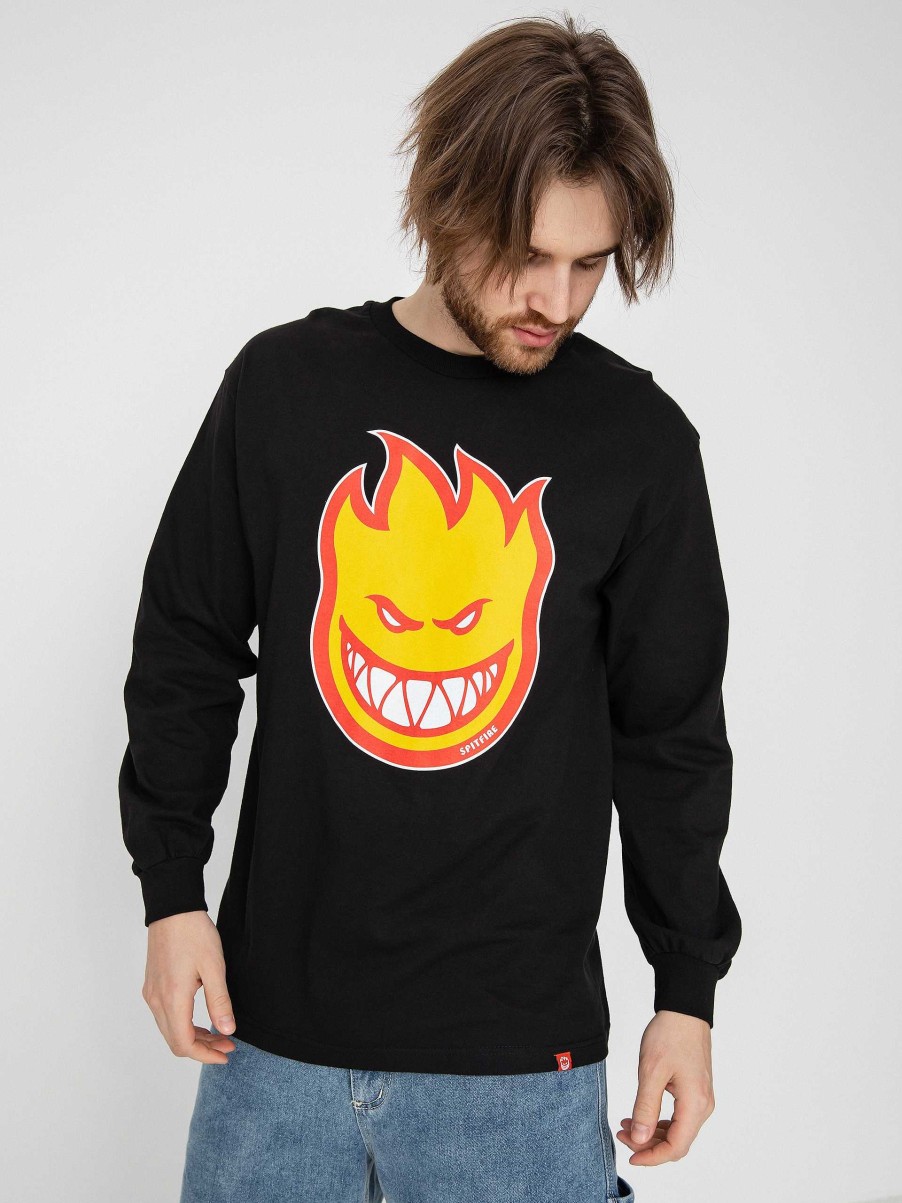 Clothing Spitfire Longsleeves | Spitfire Bighead Fl Longsleeve Black