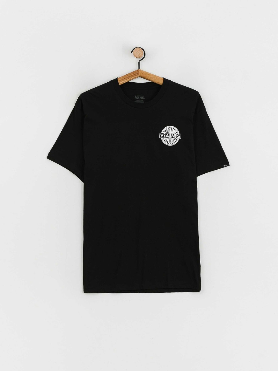 Clothing Vans T-Shirts | Vans Warped Checkerboard Logo T-Shirt Black