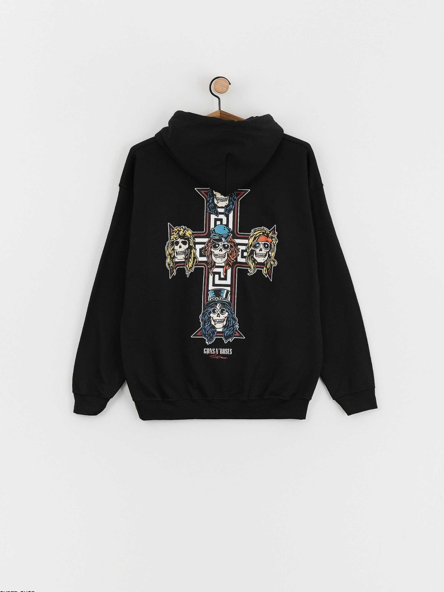 Clothing Primitive Sweatshirts/Hoodies | Primitive X Guns N' Roses Cross Hd Hoodie Black