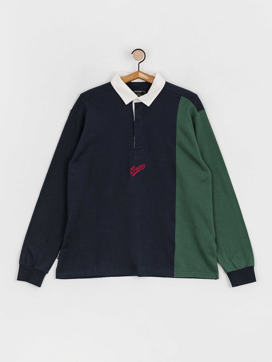 Clothing Element Longsleeves | Element Pexe Polo Longsleeve Navy Blue/Green