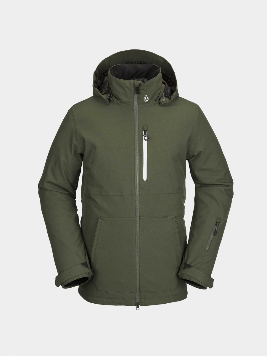 Clothing Volcom Snowboard Jackets | Mens Volcom Deadly Stones Ins Snowboard Jacket Green