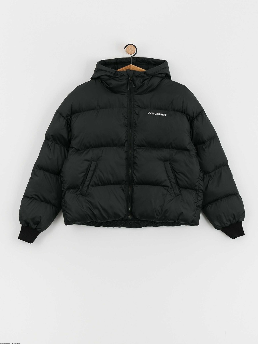 Clothing Converse Jackets | Converse Synthetic Short Puffer Jacket Wmn Black