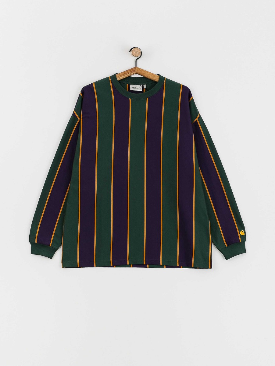 Clothing Carhartt WIP Longsleeves | Carhartt Wip Ruben Longsleeve Burgundy/Green