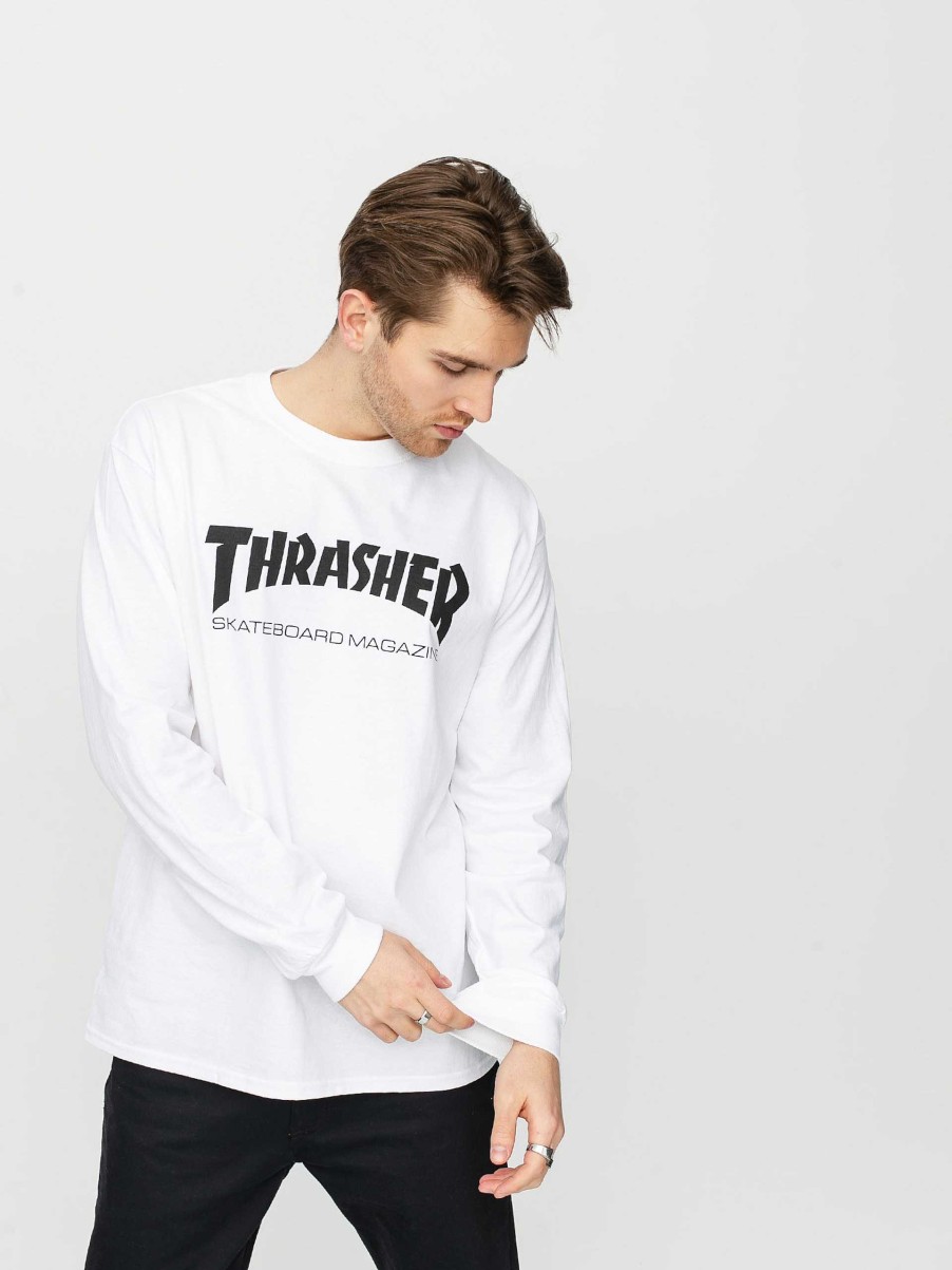 Clothing Thrasher Longsleeves | Thrasher Skate Mag Longsleeve White