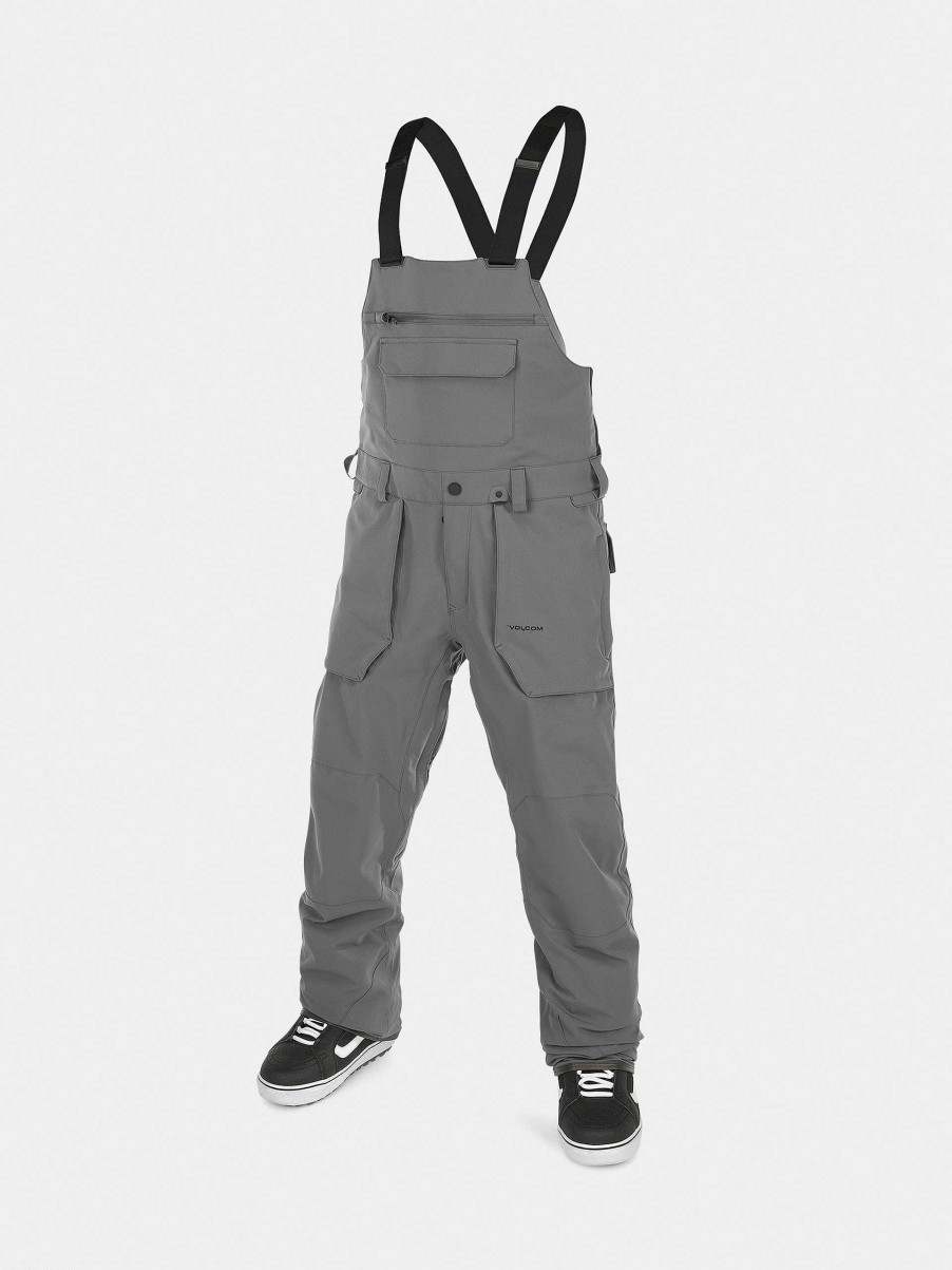 Clothing Volcom Snowboard Pants | Mens Volcom Roan Bib Overall Snowboard Pants Grey