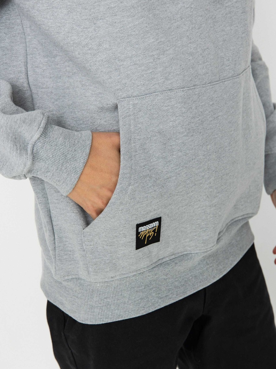 Clothing MassDnm Sweatshirts/Hoodies | Massdnm Patch Hd Hoodie Grey