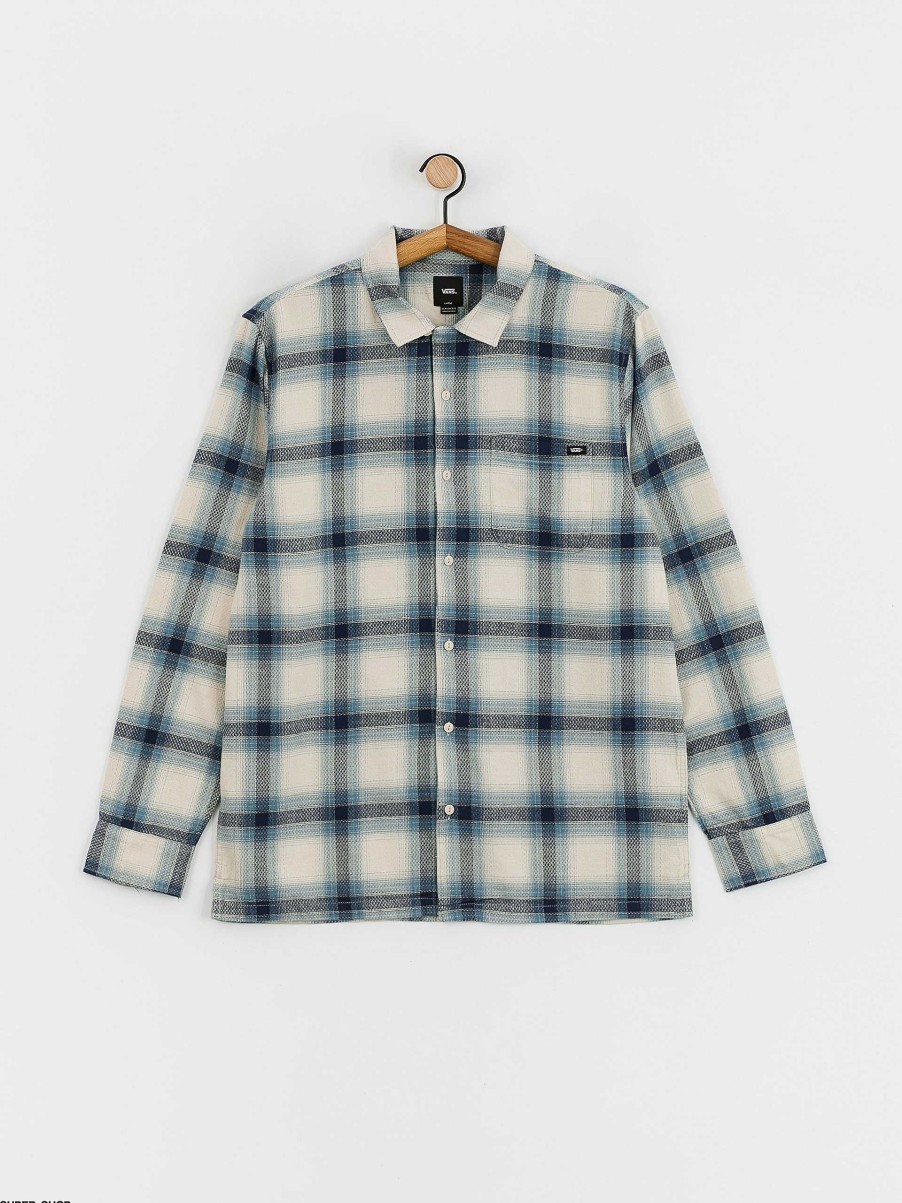 Clothing Vans Shirts | Vans Krug Ls Woven Shirt Navy Blue