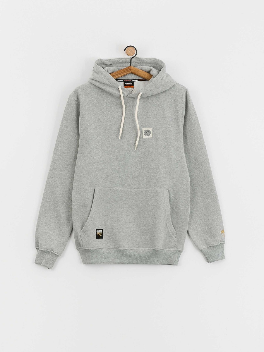 Clothing MassDnm Sweatshirts/Hoodies | Massdnm Patch Hd Hoodie Grey