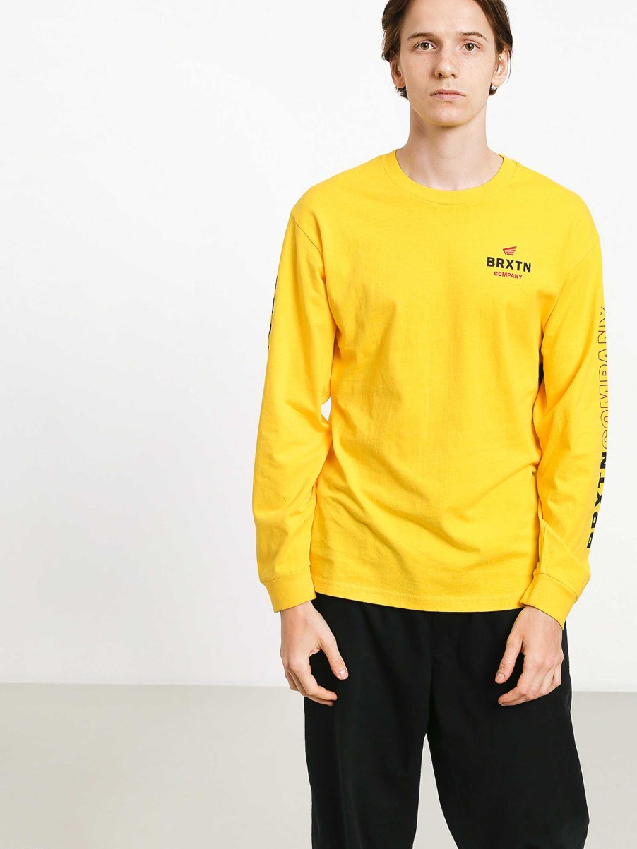 Clothing Brixton Longsleeves | Brixton Peabody Ii Sv Longsleeve Yellow