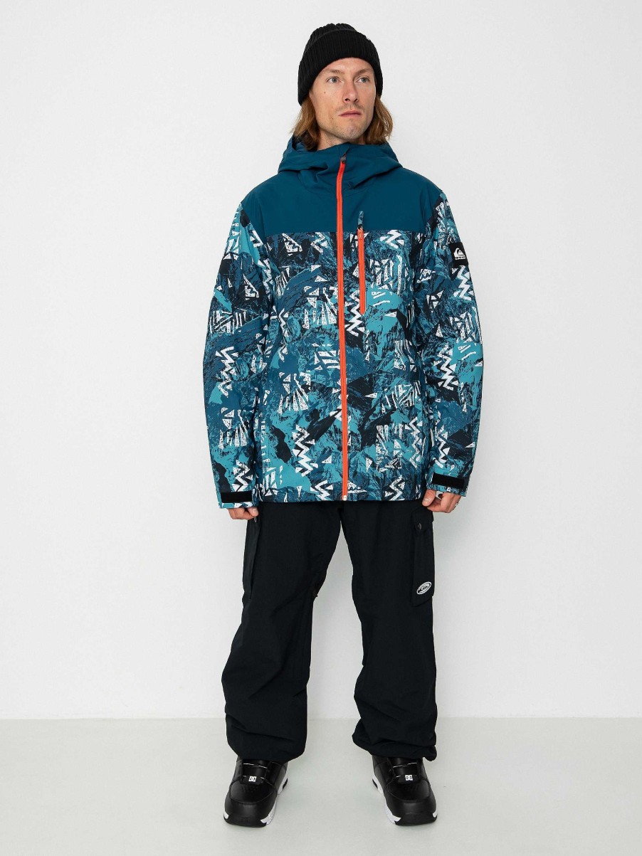 Clothing Quiksilver Snowboard Jackets | Mens Quiksilver Morton Snowboard Jacket Blue