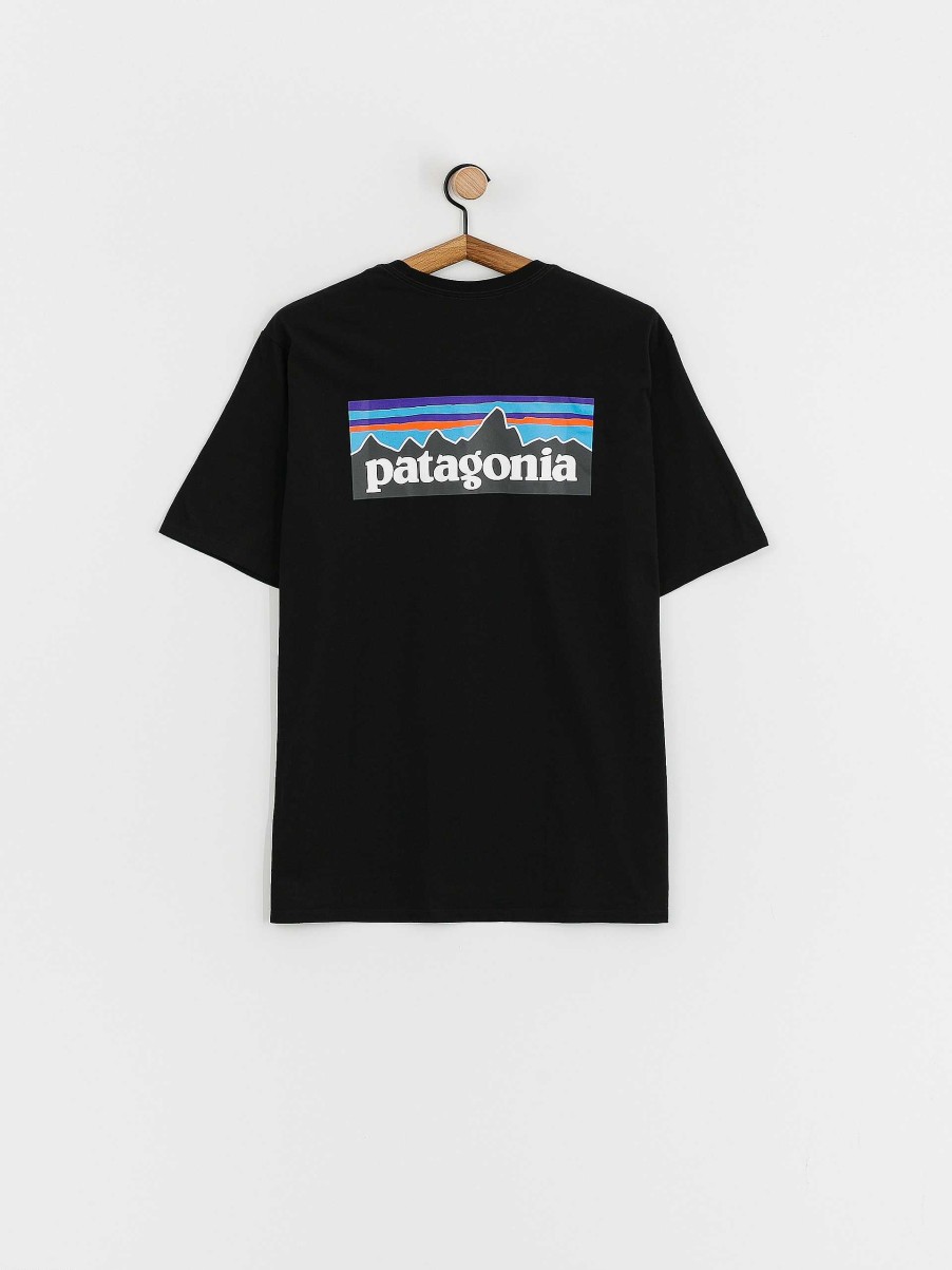 Clothing Patagonia T-Shirts | Patagonia P6 Logo Responsibili T-Shirt Black