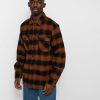 Clothing Brixton Shirts | Brixton Bowery Flannel Ls Shirt Orange