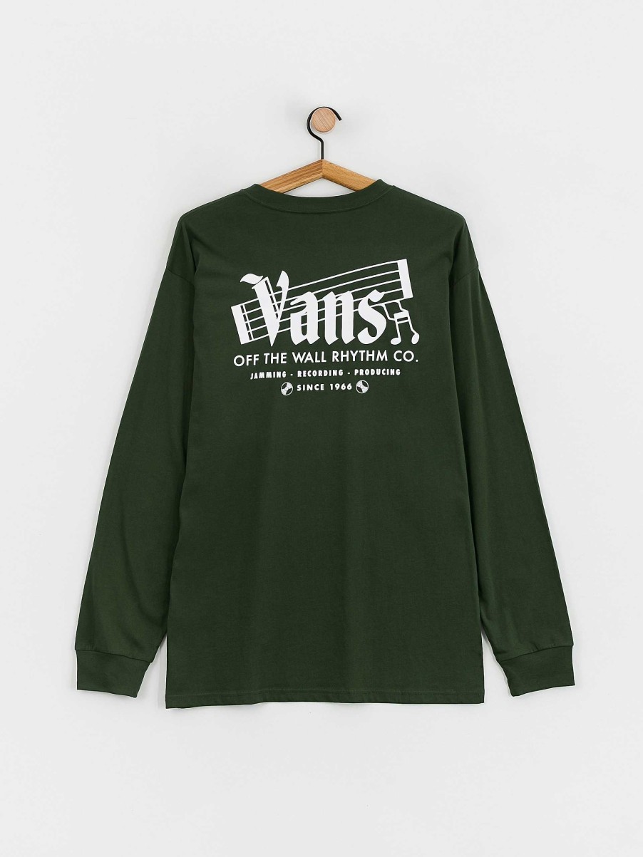 Clothing Vans Longsleeves | Vans Off The Wall Rhythm Logo Longsleeve Green