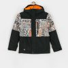 Clothing Quiksilver Snowboard Jackets | Quiksilver Mission Printed Block Jr Snowboard Jacket Black/Multicolor