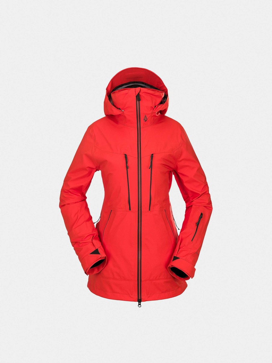 Clothing Volcom Snowboard Jackets | Womens Volcom Vs 3L Stretch Gore Snowboard Jacket Orange