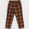 Clothing Vans Pants | Vans Range Loose Tapered Flannel Pants Brown