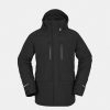 Clothing Volcom Snowboard Jackets | Mens Volcom Stone Stretch Gore Tex Snowboard Jacket Black