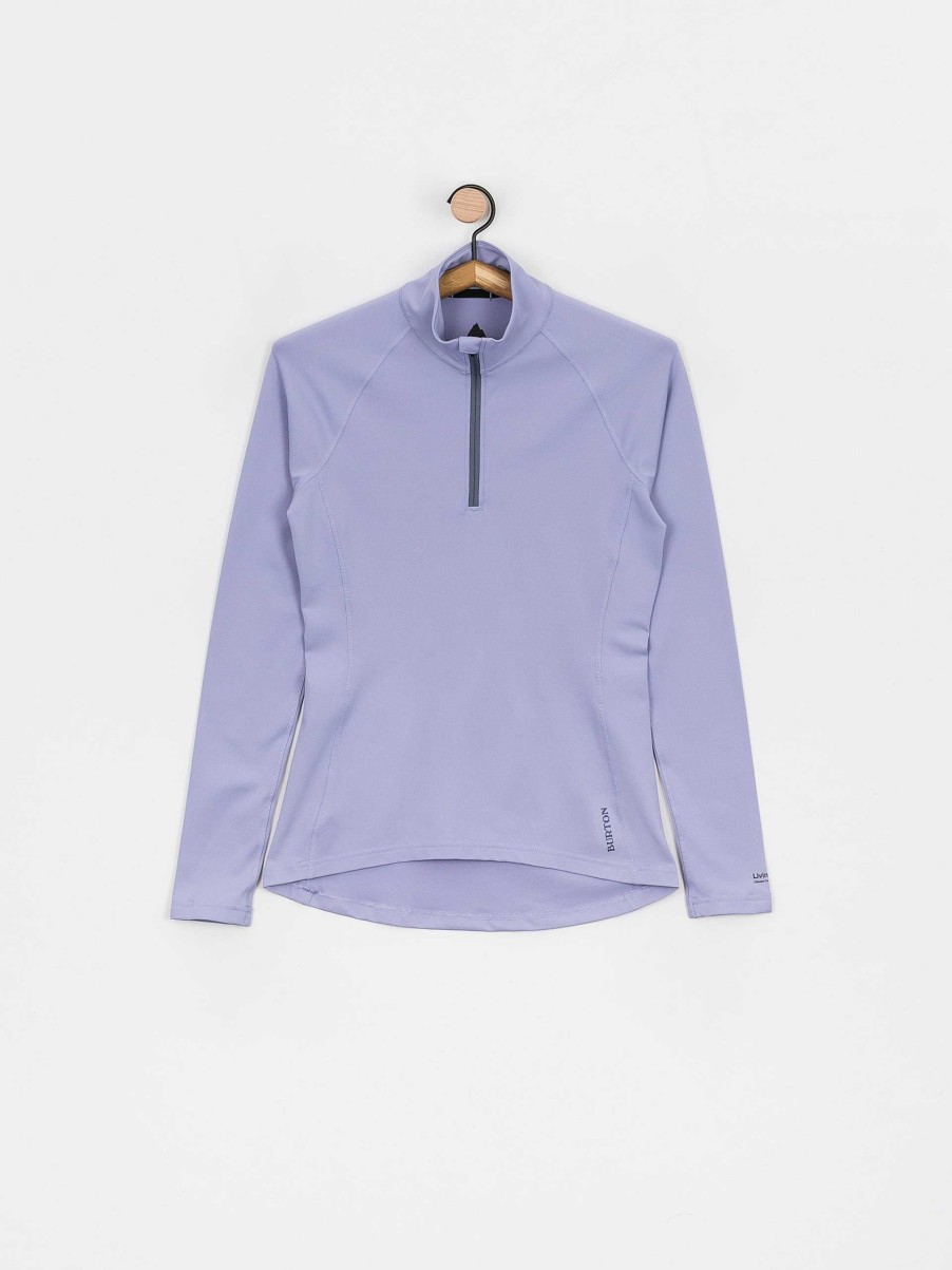 Clothing Burton Active Underwear | Womens Burton Heavyweight X Base Layer Quarter Zip Active Longsleeve Violet