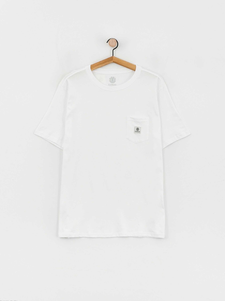 Clothing Element T-Shirts | Element Basic Pocket Label T-Shirt White