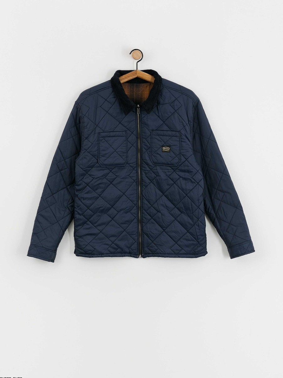 Clothing RVCA Jackets | Rvca Dayshift Reversible Jacket Brown/Navy Blue