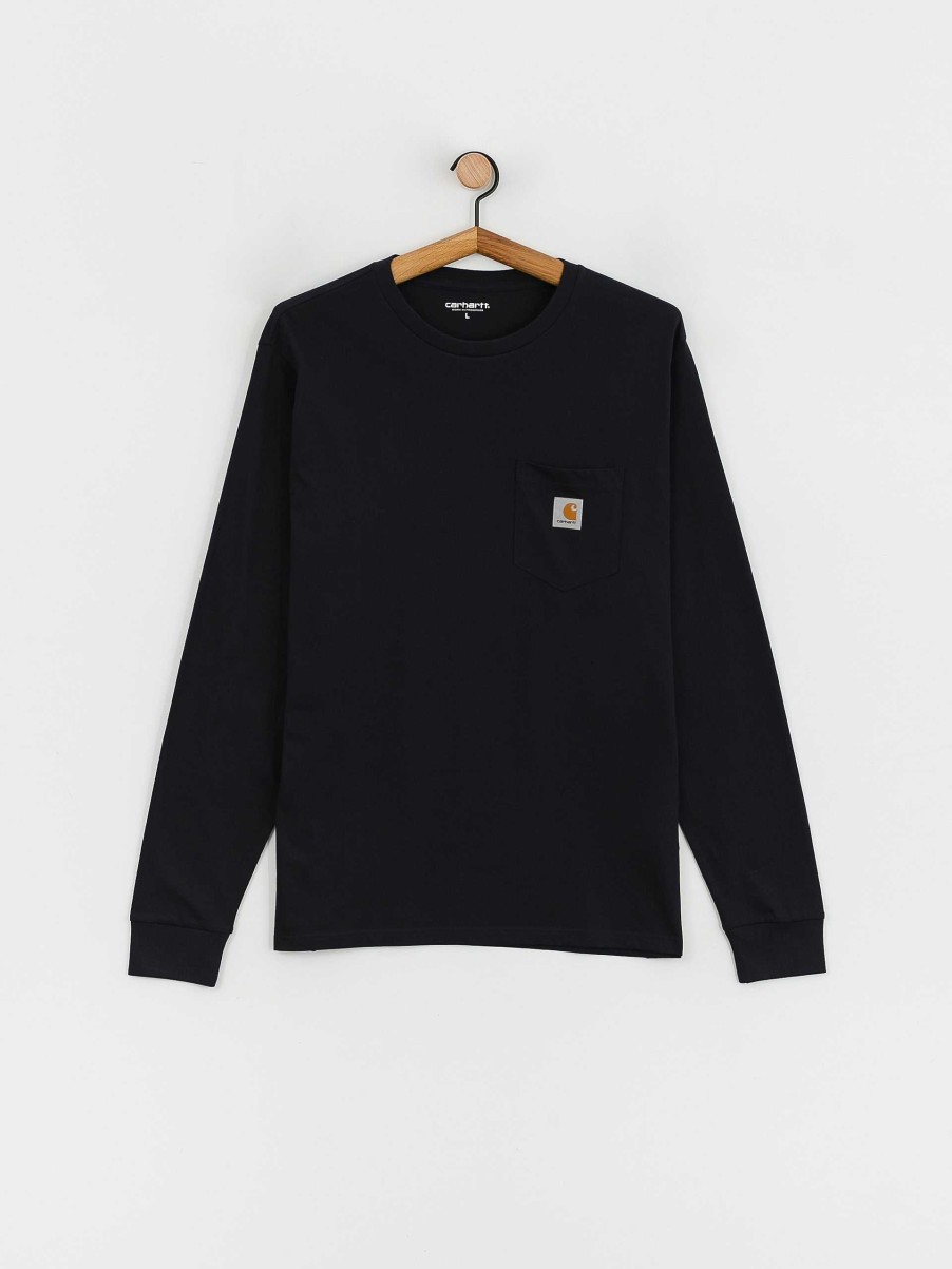 Clothing Carhartt WIP Longsleeves | Carhartt Wip Pocket Longsleeve Navy Blue