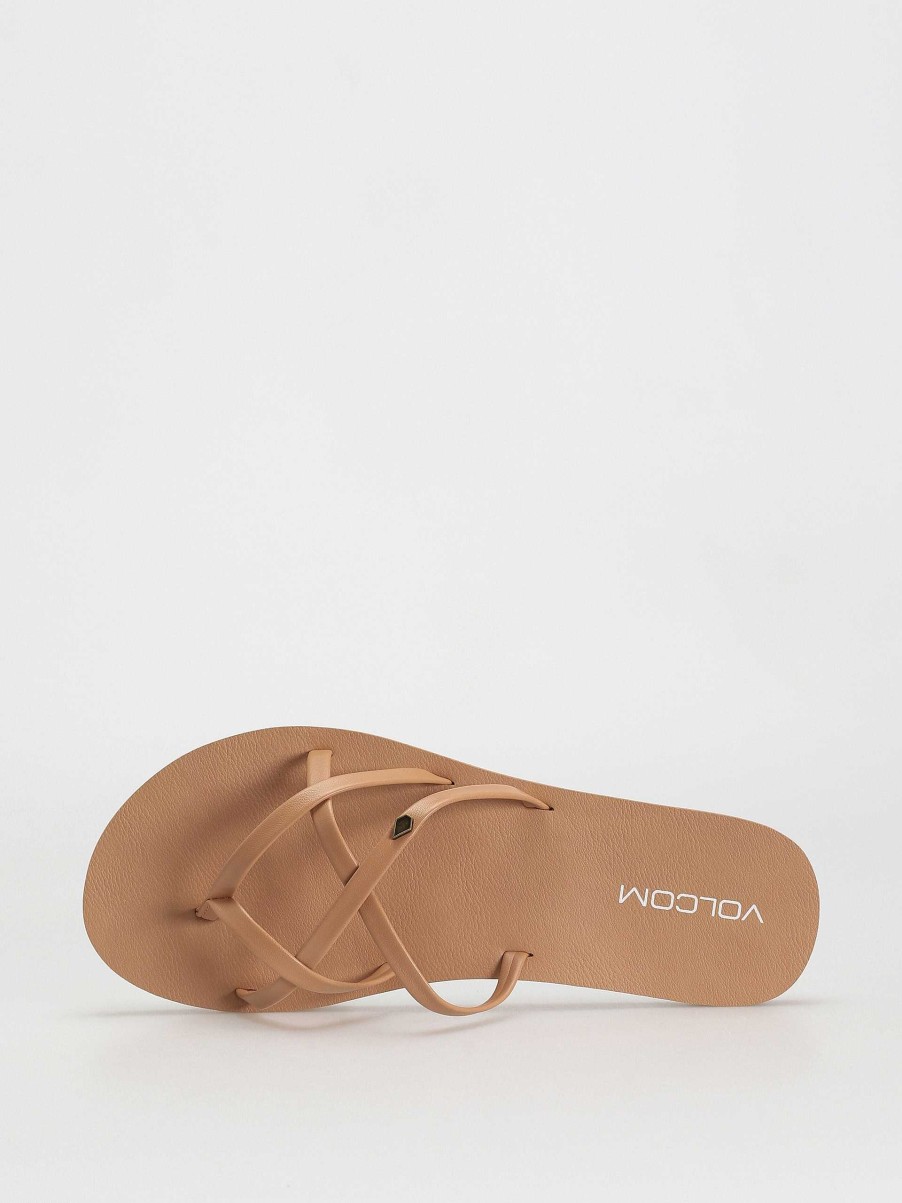 Shoe Volcom Flip Flops | Volcom New School Ii Flip-Flops Wmn Brown