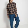 Clothing Brixton Shirts | Brixton Bowery Flannel Ls Shirt Wmn Brown