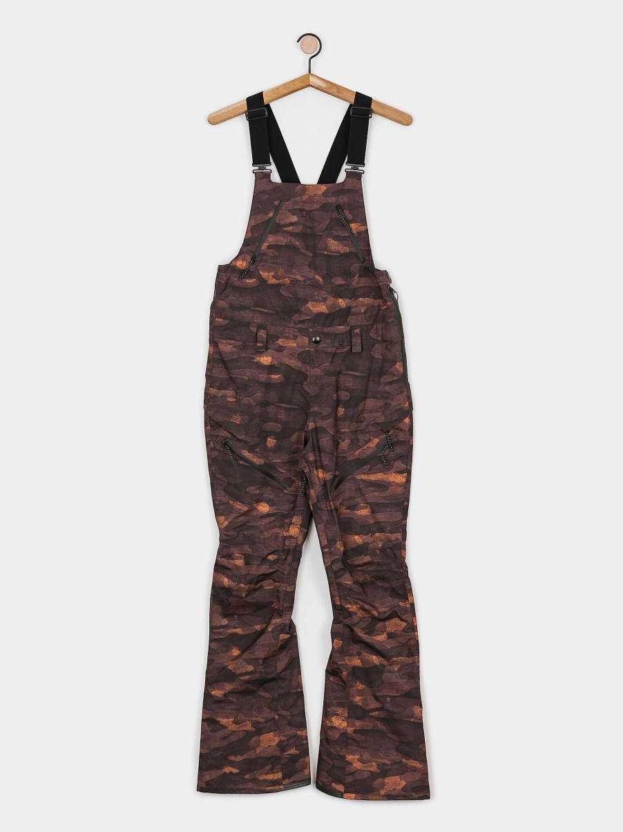 Clothing Volcom Snowboard Pants | Womens Volcom Elm Stretch Gore Bib Overall Snowboard Pants Camo