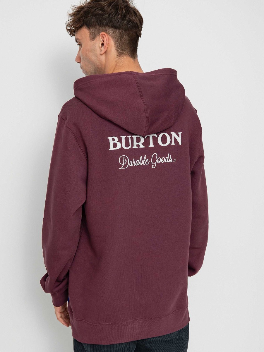 Clothing Burton Sweatshirts/Hoodies | Burton Durable Goods Hd Hoodie Burgundy