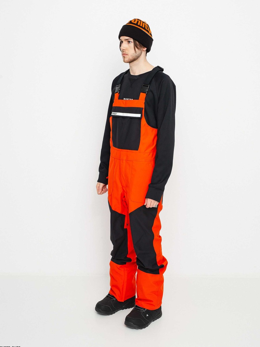 Clothing ThirtyTwo Snowboard Pants | Mens Thirtytwo Basement Bib Snowboard Pants Orange