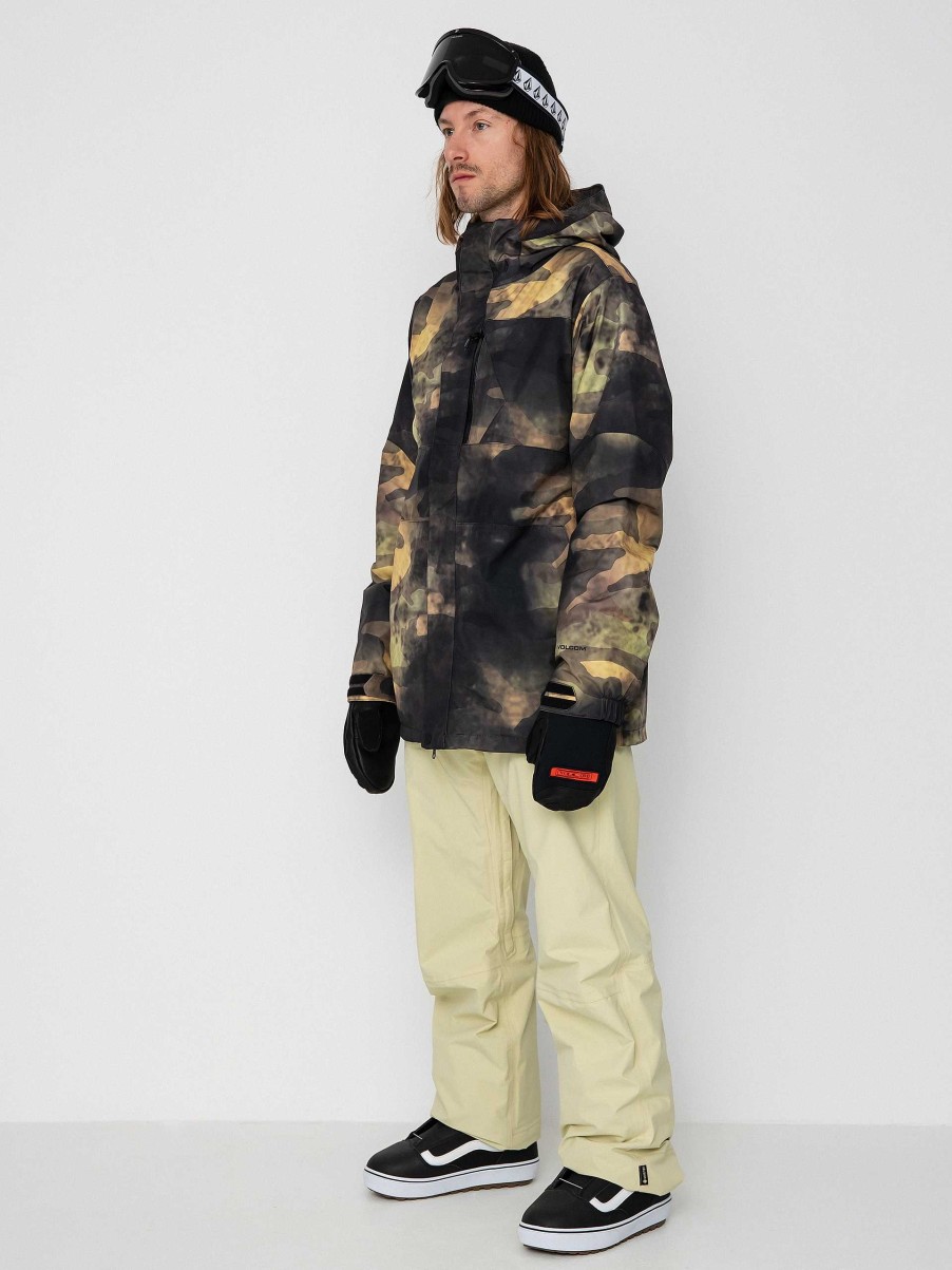 Clothing Volcom Snowboard Jackets | Mens Volcom L Gore Tex Snowboard Jacket Camo