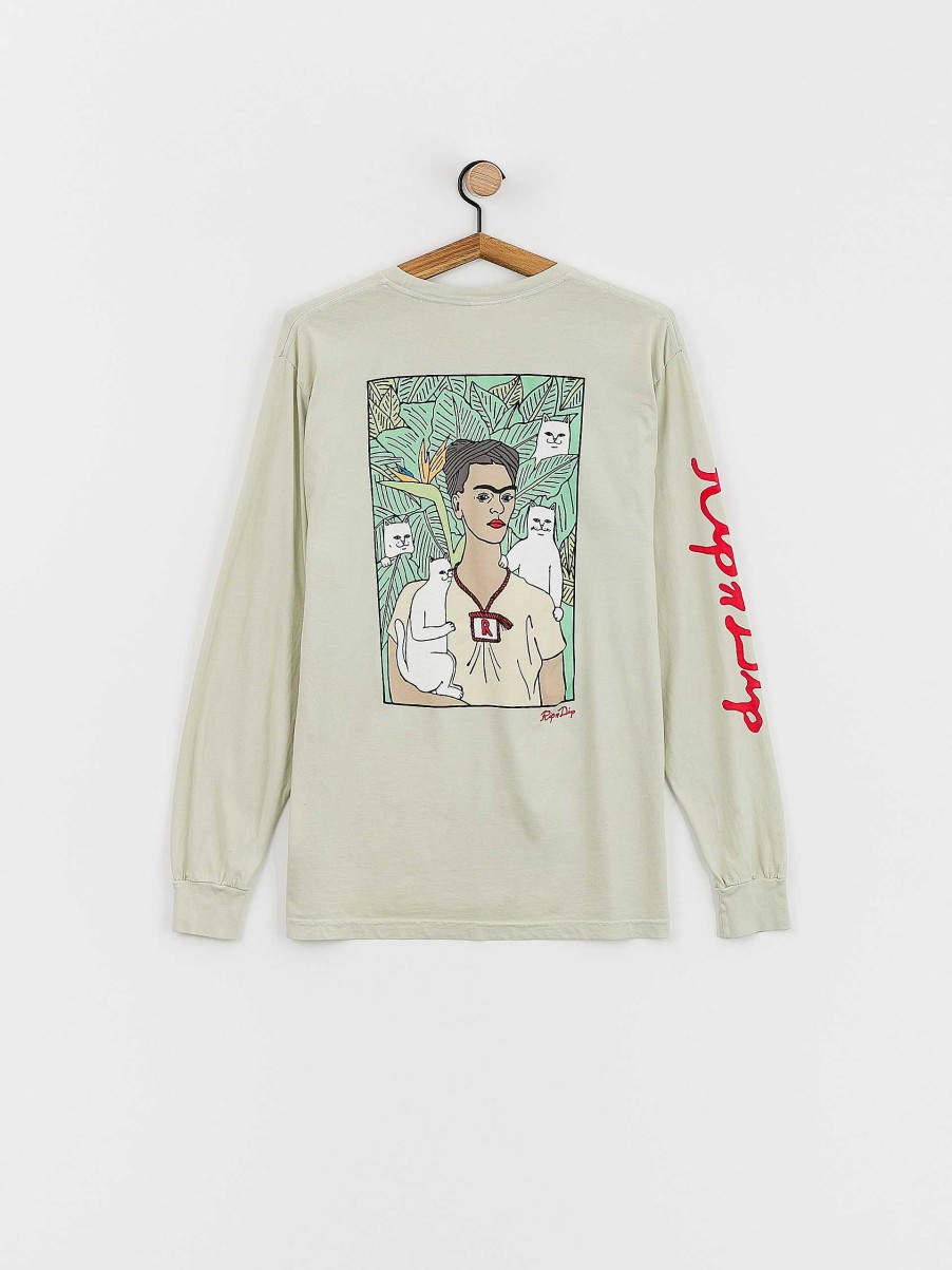 Clothing RipNDip Longsleeves | Ripndip Nermal Portrait Longsleeve Green