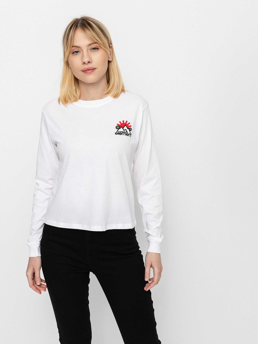 Clothing Element Longsleeves | Element Rising Crop Longsleeve Wmn White