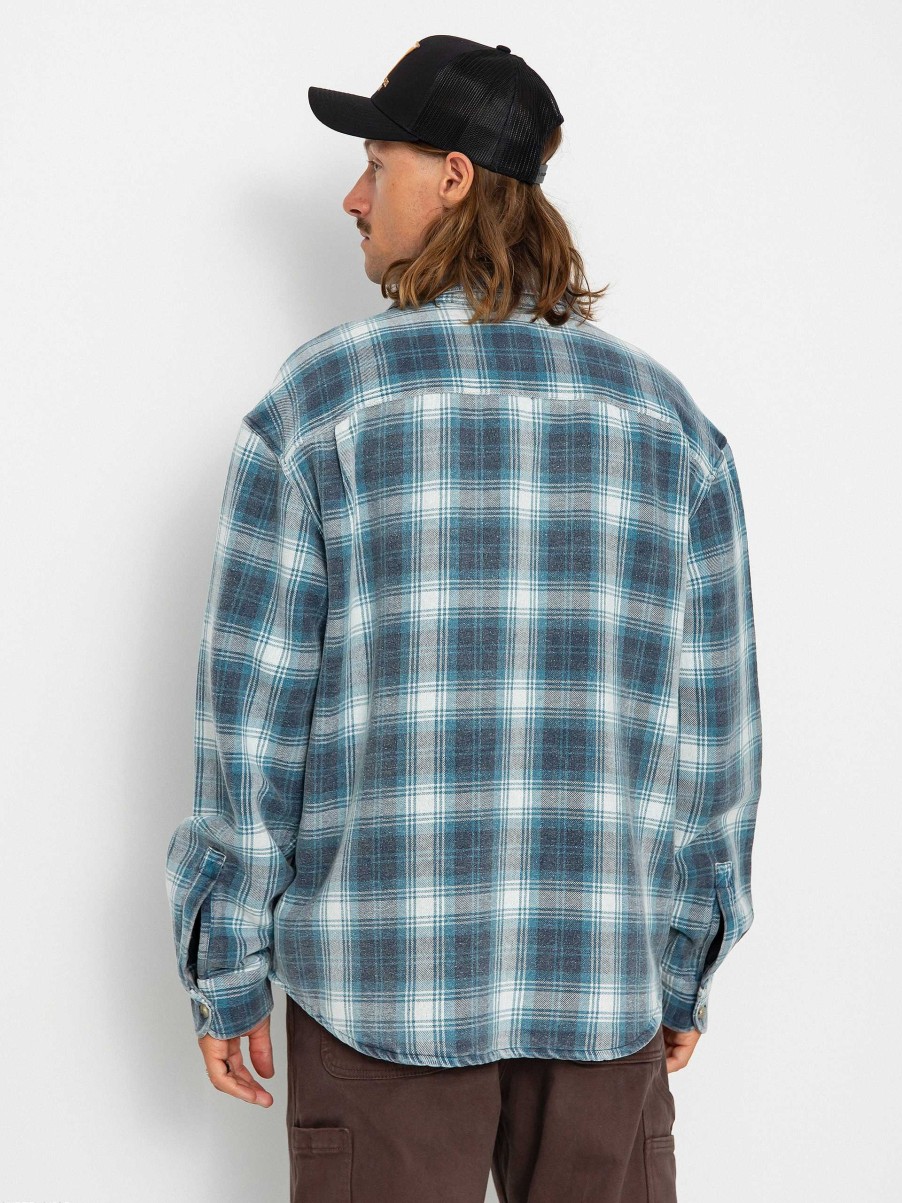 Clothing Deus Ex Machina Shirts | Deus Ex Machina Vacay Check Shirt Blue