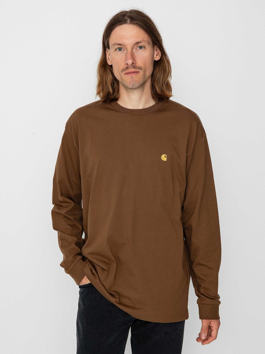 Clothing Carhartt WIP Longsleeves | Carhartt Wip Chase Longsleeve Brown