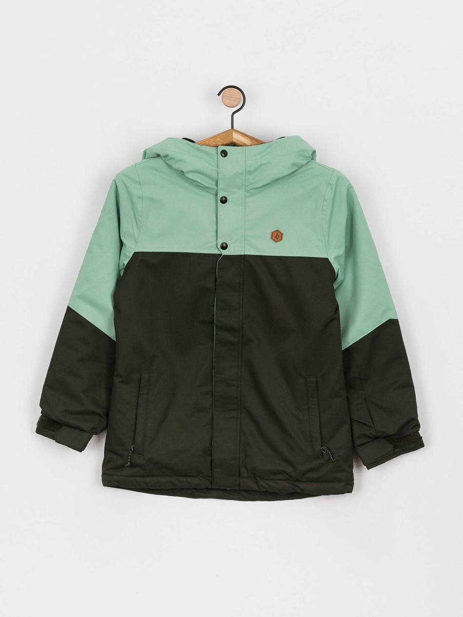 Clothing Volcom Snowboard Jackets | Volcom Sass'N'Frass Ins Jr Snowboard Jacket Green