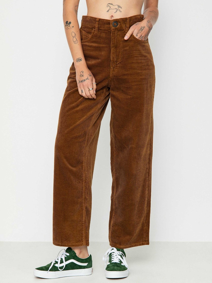 Clothing Volcom Pants | Volcom Weellow Cord Pants Wmn Brown