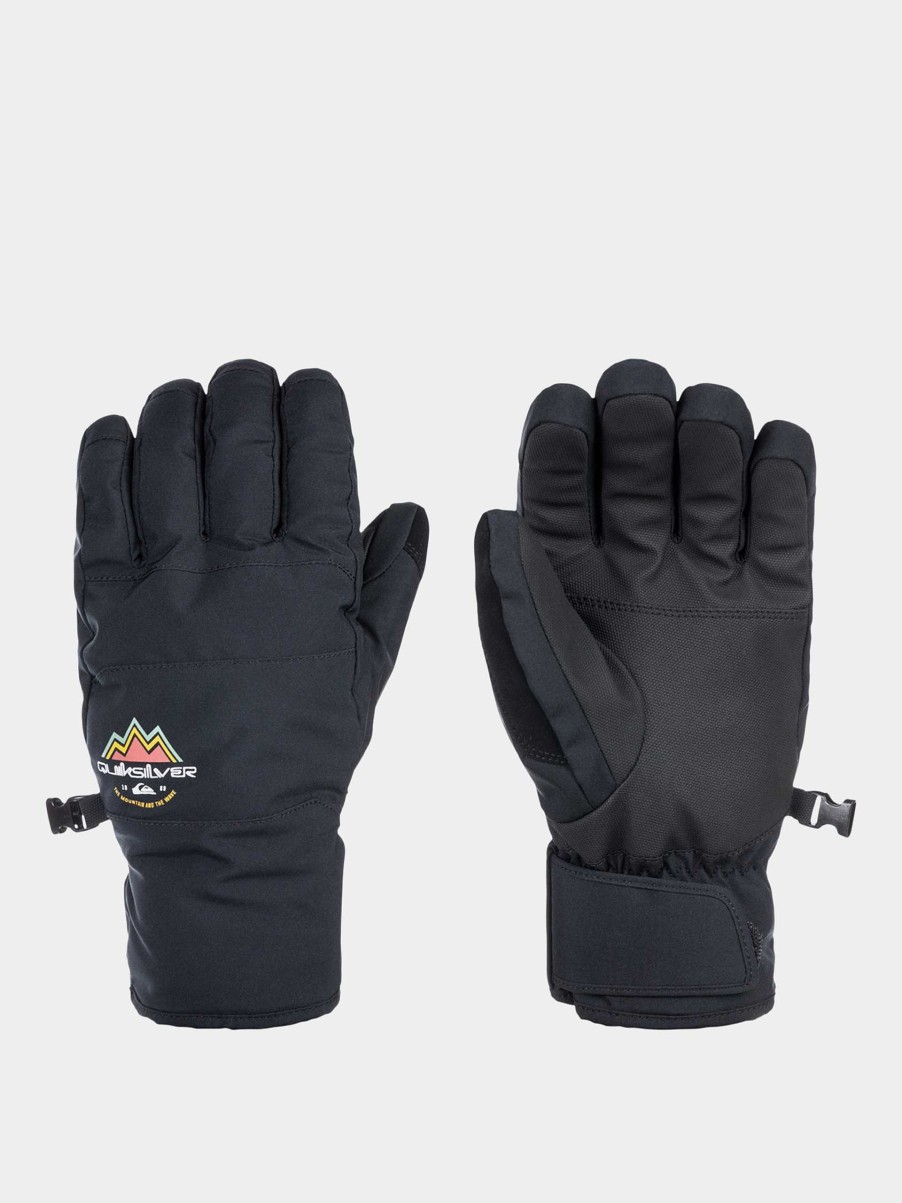 Clothing Quiksilver Snowboard Gloves | Quiksilver Cross Gloves Black