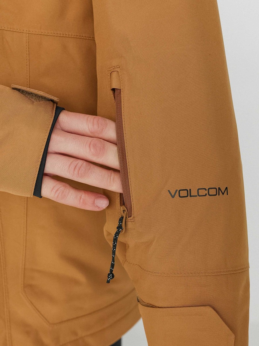 Clothing Volcom Snowboard Jackets | Womens Volcom Ell Ins Gore Tex Snowboard Jacket Brown