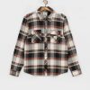 Clothing Brixton Shirts | Brixton Coors Pow Bowery Flannel Ls Shirt Brown