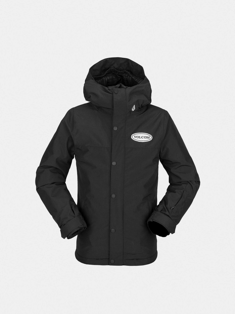 Clothing Volcom Snowboard Jackets | Volcom Stone.91 Ins Jr Snowboard Jacket Black