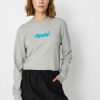 Clothing RipNDip Longsleeves | Ripndip Kawaii Nerm Cropped Longsleeve Wmn Grey