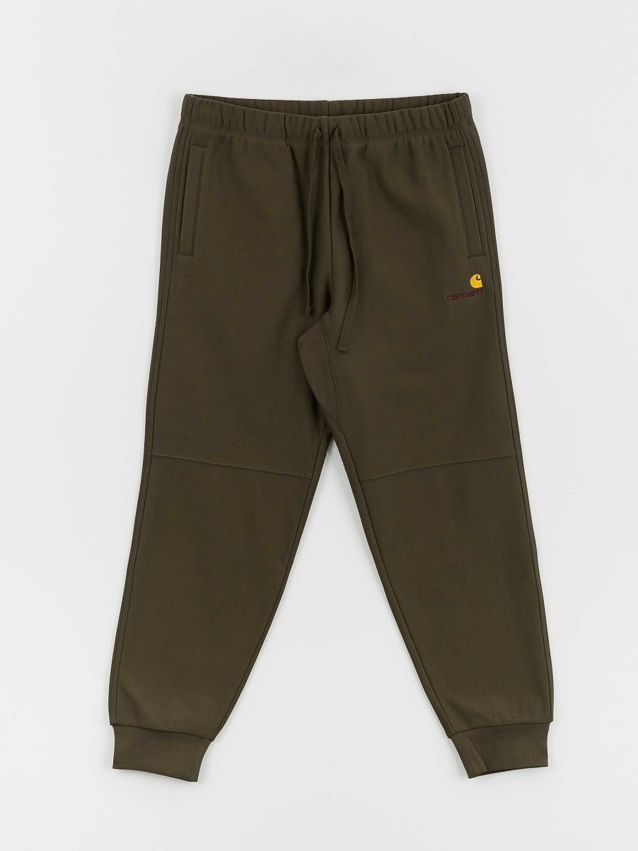 Clothing Carhartt WIP Pants | Carhartt Wip American Script Jogging Pants Green