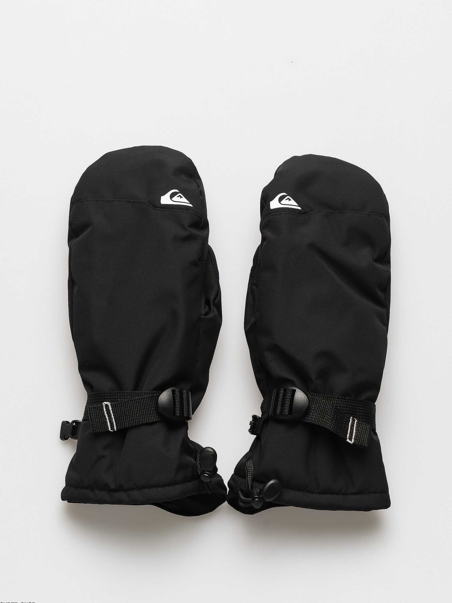 Clothing Quiksilver Snowboard Gloves | Quiksilver Mission Mitt Gloves Black