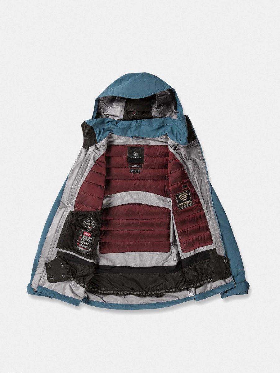 Clothing Volcom Snowboard Jackets | Womens Volcom Nya Tds Inf Gore Tex Snowboard Jacket Blue