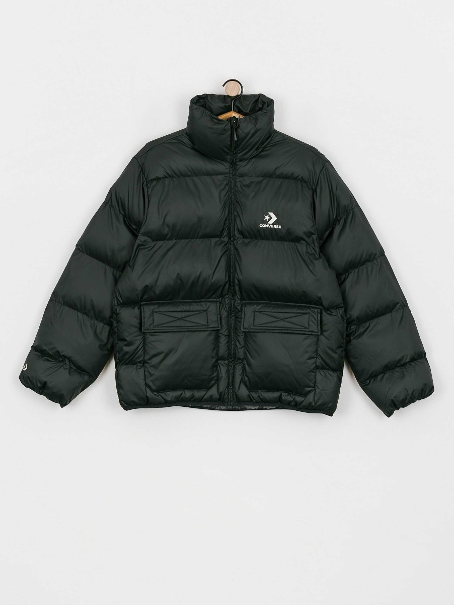 Clothing Converse Jackets | Converse Patch Pocket Core Puffer Jacket Black